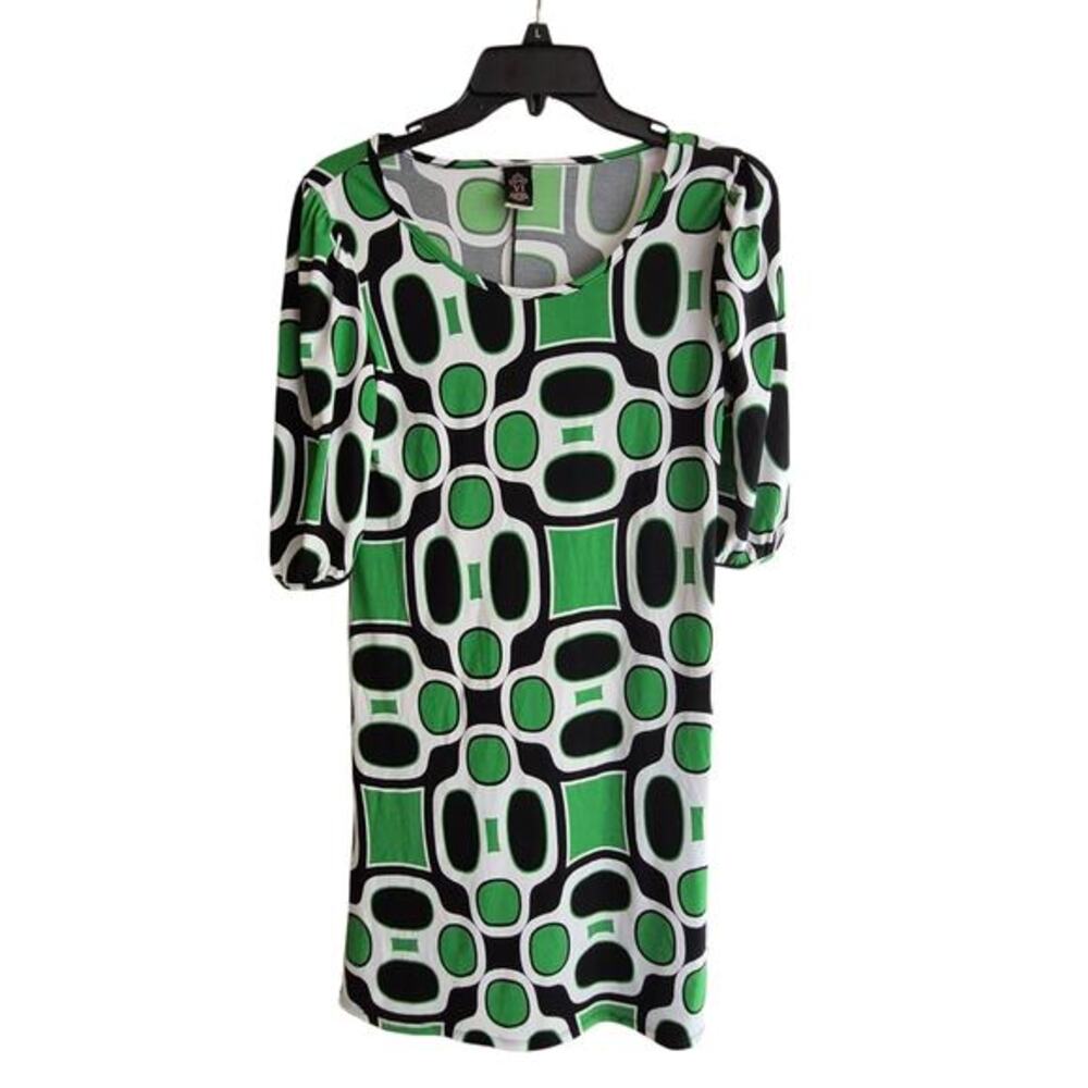 V.1 Couture Retro 60s Mod Dress Small Bold Colors‎ Geometric Mid Century Hippy